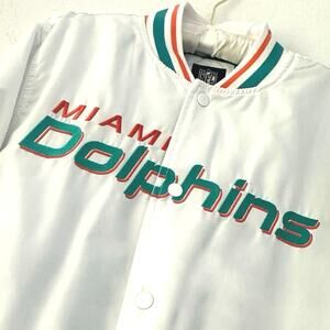 Miami Dolphins bomber jacket SzS fresh clean look unisex football NFL NWT